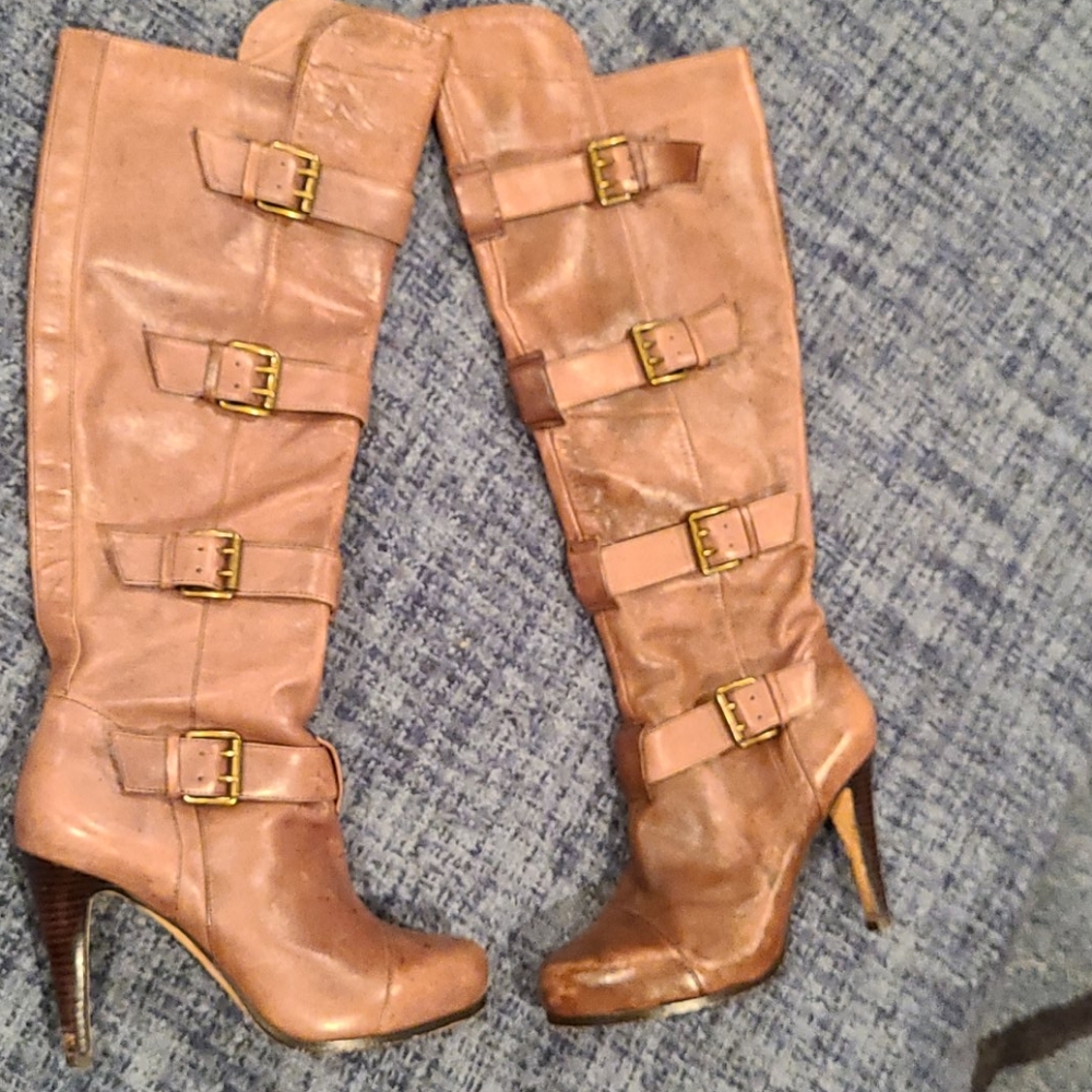 Leather Saks fifth Avenue boots